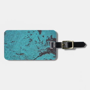Turquoise Blue Rusted Bagagelabel