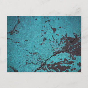 Turquoise Blue Rusted Briefkaart