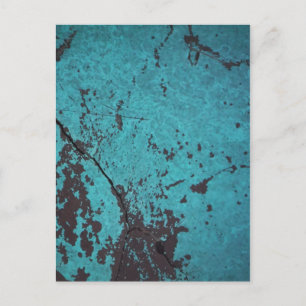 Turquoise Blue Rusted Briefkaart