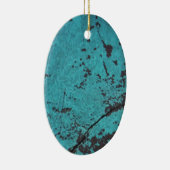 Turquoise Blue Rusted Keramisch Ornament (Rechts)