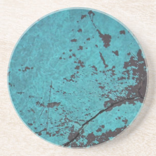 Turquoise Blue Rusted Zandsteen Onderzetter