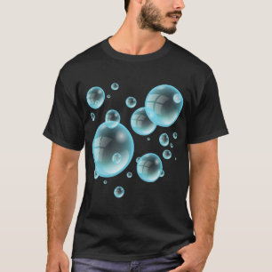 Turquoise Blue Soapy Shampoo Air Bubbles T-shirt