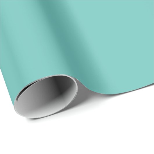 Turquoise Blue Solid Cadeaupapier (Rol Hoek)