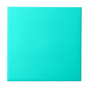 Turquoise Blue Solid Color Tile Tegeltje
