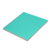 Turquoise Blue Solid Color Tile Tegeltje (Zijkant)