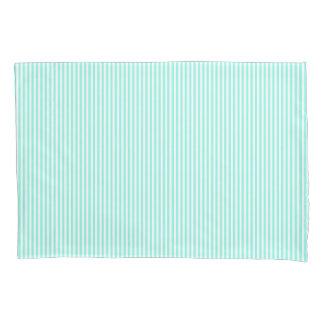 Turquoise Blue Stripes Coastal Kussensloop
