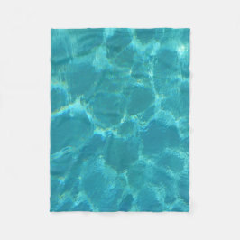 Turquoise Blue Swimming Pool Water Abstract Fleece Deken
