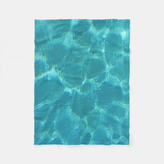 Turquoise Blue Swimming Pool Water Abstract Fleece Deken (Voorkant)