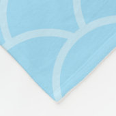 Turquoise Blue Whale op de Wavy Ocean Fleece Deken (Hoek)