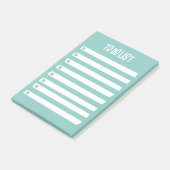 Turquoise Blue White Simple Girly om een lijst te  Post-it® Notes (Schuin)
