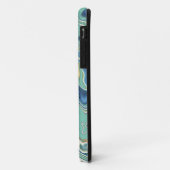 Turquoise Blue Yellow Chic Unique Pattern Case-Mate iPhone Case (Achterkant/links)