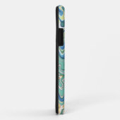 Turquoise Blue Yellow Chic Unique Pattern Case-Mate iPhone Case (Achterkant/rechts)