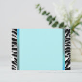 Turquoise Blue Zebra RSVP (Debout devant)