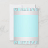 Turquoise Blue Zebra RSVP Tout usage (Dos)
