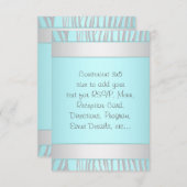 Turquoise Blue Zebra RSVP Tout usage (Devant / Derrière)