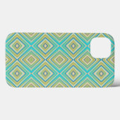 Turquoise Blues Alternative Diamond Pattern Case-Mate iPhone Case (Achterkant (horizontaal))