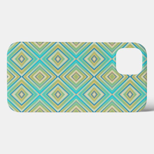 Turquoise Blues Alternative Diamond Pattern Case-Mate iPhone Case (Achterkant (horizontaal))