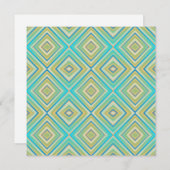 Turquoise Blues Alternative Diamond Pattern Feestdagenkaart (Voorkant / Achterkant)