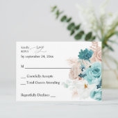 Turquoise & Blush Pink no Repas RSVP (Debout devant)