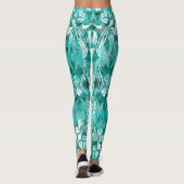 Turquoise Bohemian Mandala Lace Leggings (Achterkant)