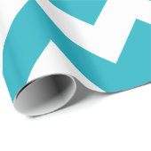 Turquoise Bold Chevron Cadeaupapier (Rol Hoek)