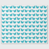 Turquoise Bold Mod Butterflies Cadeaupapier (Vlak)