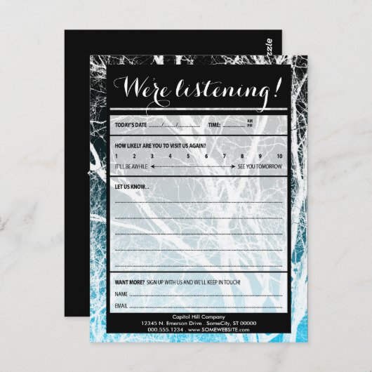 turquoise bomen commentaarkaarten briefkaart (Voorkant / Achterkant)