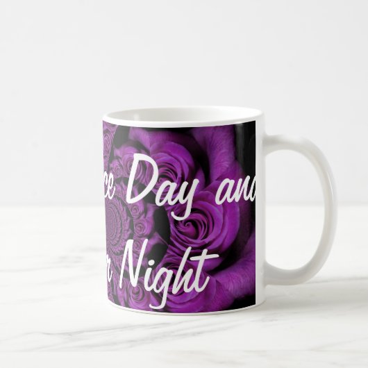 Turquoise Bonne journée et meilleure nuit Mug (Droite)