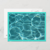 Turquoise Border Swimming Pool Briefkaart (Voorkant / Achterkant)