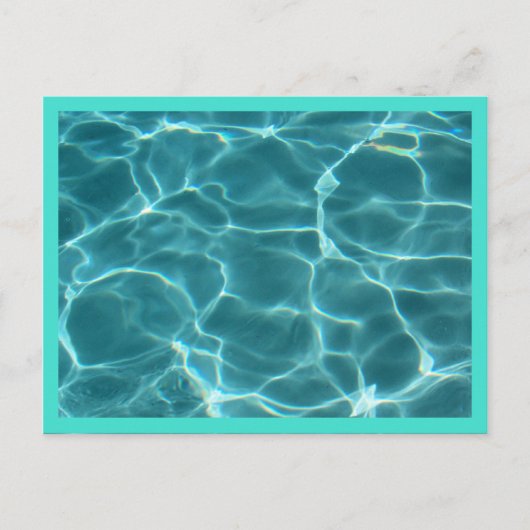 Turquoise Border Swimming Pool Briefkaart (Voorkant)