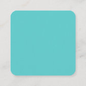 Turquoise Botanische Monogram Dank u aankoop Informatiekaartje (Achterkant)