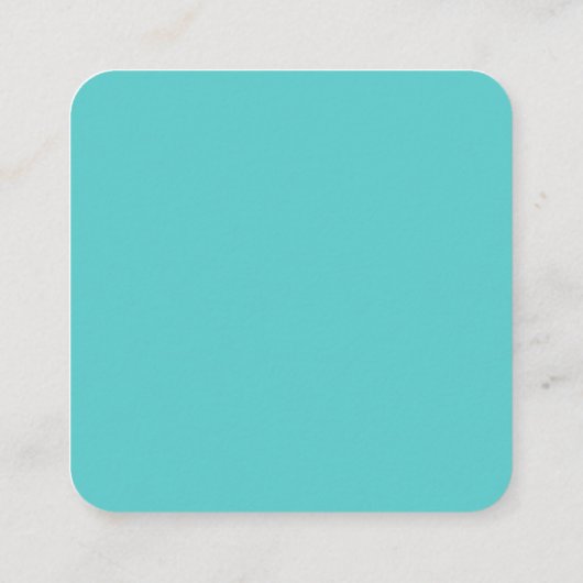 Turquoise Botanische Monogram Dank u aankoop Informatiekaartje (Achterkant)