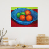 Turquoise Bowl Canvas Print (Keuken)