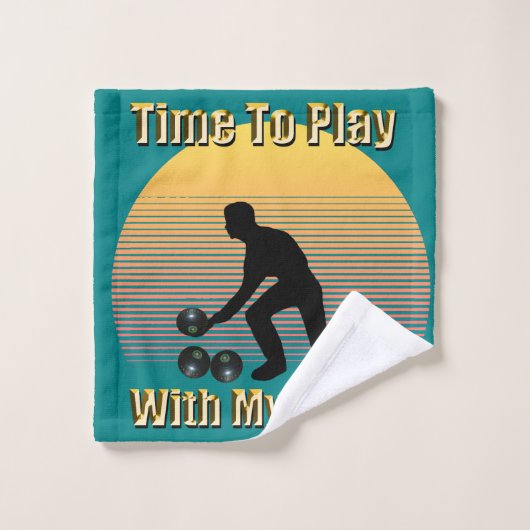 Turquoise Bowles de pelouse Playtime, Laver tissu (Gant de toilette)