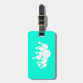 Turquoise Bowling Bag Label Bagagelabel (Voorkant verticaal)