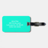 Turquoise Bowling Bag Label Bagagelabel (Achterkant horizontaal)