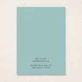 Turquoise Branch Earring Display Card Visitekaartje (Achterkant)