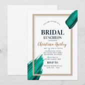 turquoise Bridal Luncheon acrylmoder Kaart (Voorkant / Achterkant)