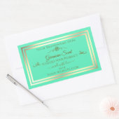 Turquoise brillant Étiquette de produit Gold Frame (Enveloppe)