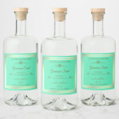 Turquoise brillant Étiquette de produit Gold Frame (Bouteilles)