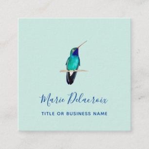 Turquoise Broad-navelvogel Vierkante Visitekaartje