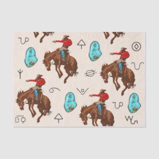 Turquoise, Broncs en Brands Tissue Paper Tissuepapier