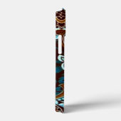 Turquoise Brown  Paisley Case-Mate iPhone Case (Achterkant / Rechts)