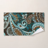 Turquoise Brown  Paisley New Bad Handdoek (Handdoek)