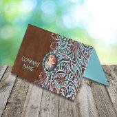 turquoise brown western land met gereedschap kaart