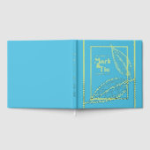 Turquoise bruiloft Folie gastenboek (Volledig)