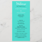 Turquoise bruiloft programma (Voorkant)