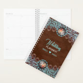 turquoise bruin cowboy land western bruiloft planner (Display)