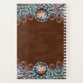 turquoise bruin cowboy land western bruiloft planner (Achterkant)
