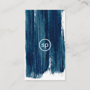 Turquoise brushstoke conception carte de visite mi